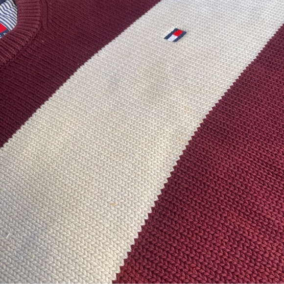 Tommy Hilfiger Oversized Wide Stripe Cotton Knit Crewneck Sweater Size XL - Picture 10 of 16
